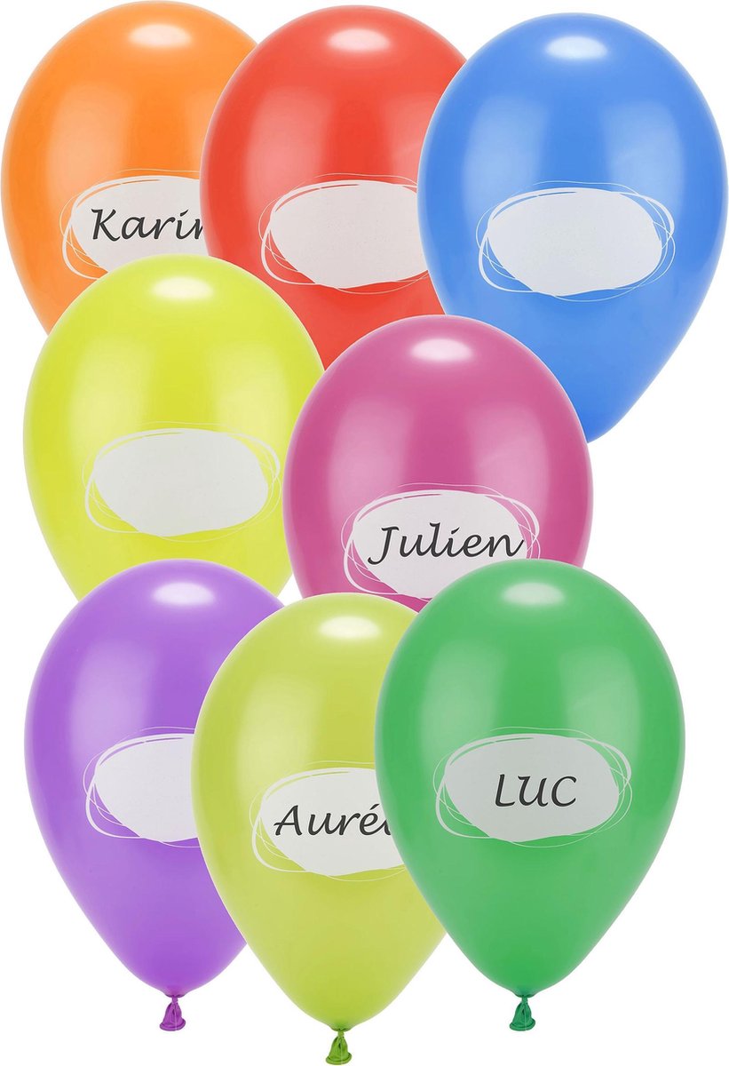 HOBI - 8 personaliseerbare ballonnen - Decoratie > Ballonnen